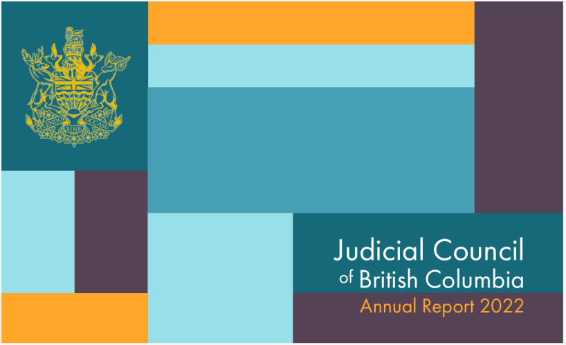 Front page of annual report with Court crest in top left corner.