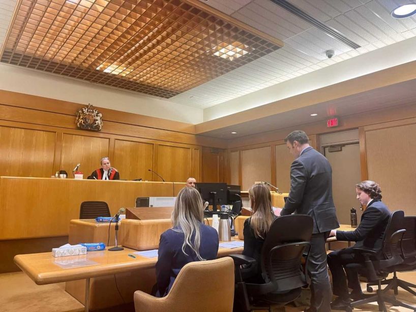 mock trial in courtroom