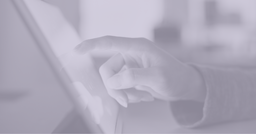 Person pointing at screen.