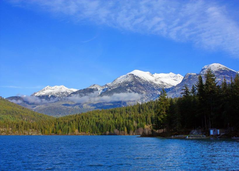 Lake and mountain view from British Columbia.