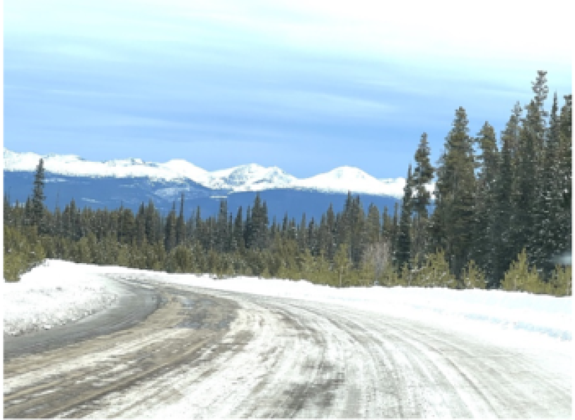 snow covered road