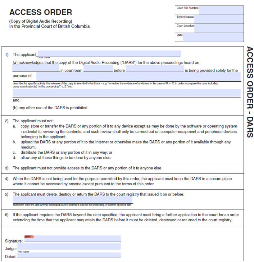 Access Policy Appendix B