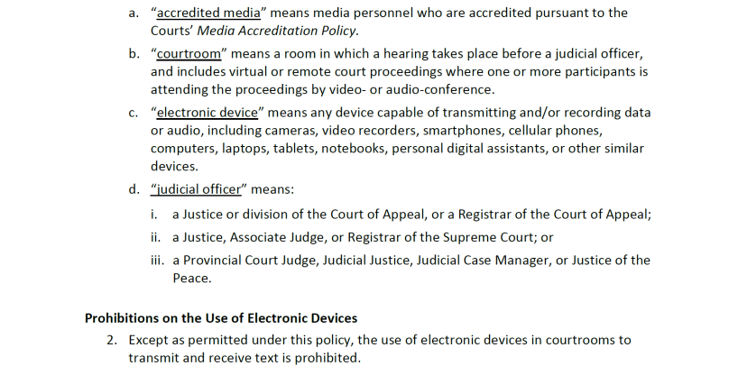 electronic devices policy 2