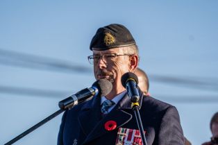 Judge Reeves leading community Remembrance Day ceremonies